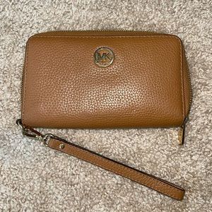Michael Kors Leather Phone Wristlet